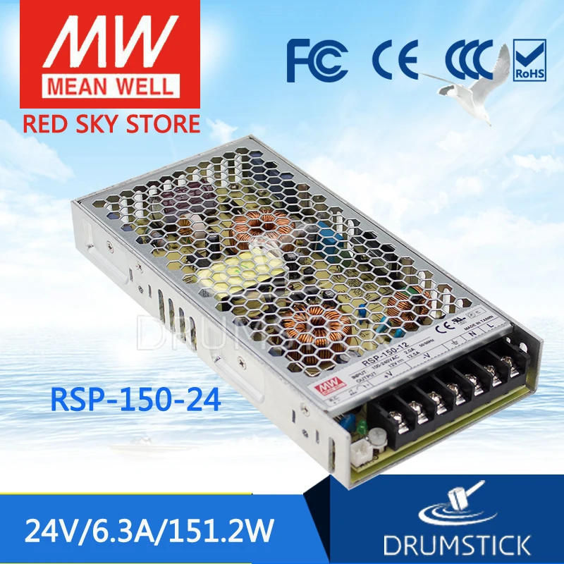 Специальные предложения означает хорошо RSP-150-24 24 В 6.3A meanwell RSP-150 151 2 Вт Один выход с