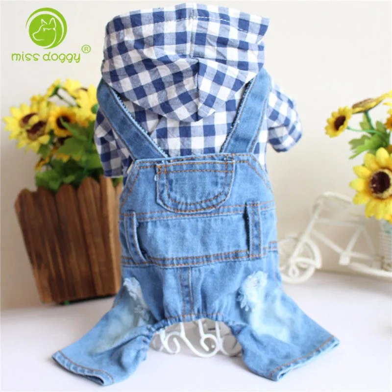 

Новейшая клетчатая одежда для домашних животных с четырьмя ногами для чихуахуа осенние и зимние теплые комбинезоны одежда для собак пальто...