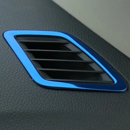 blue 2pcs Боковая Выходная крышка декоративная боковая вентиляционная наклейка автомобильная вентиляционная крышка Панель рамка Автомобильные аксессуары для Nissan Sentra 2013 - Цвет: blue 2pcs