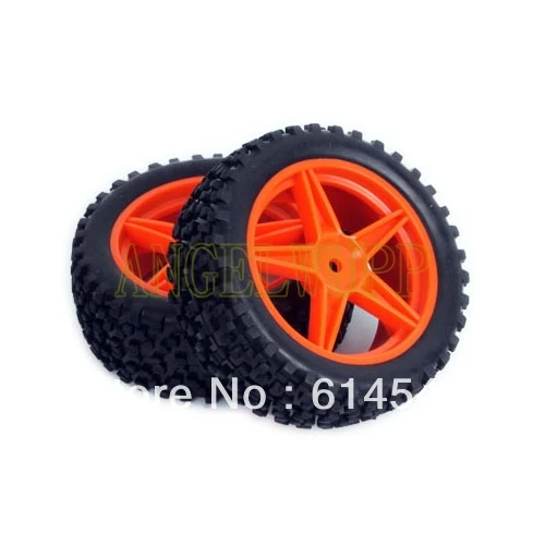 

2PCS 66004 1:10 Off-road Front Plastic Materials Rubber Tyre,Tires & Wheel Rim