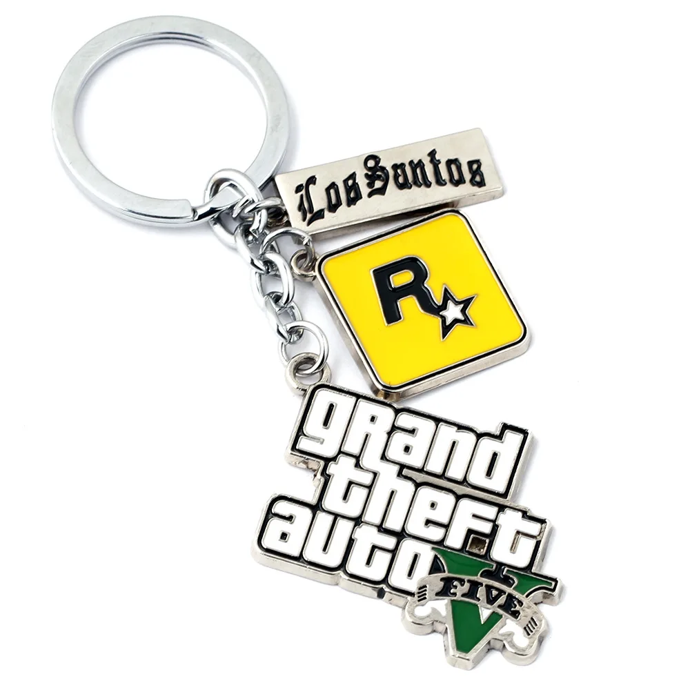 Горячая продажа PS4 GTA 5 брелок с рисунком из игры Grand Theft Auto для Xbox PC Rockstar держатель