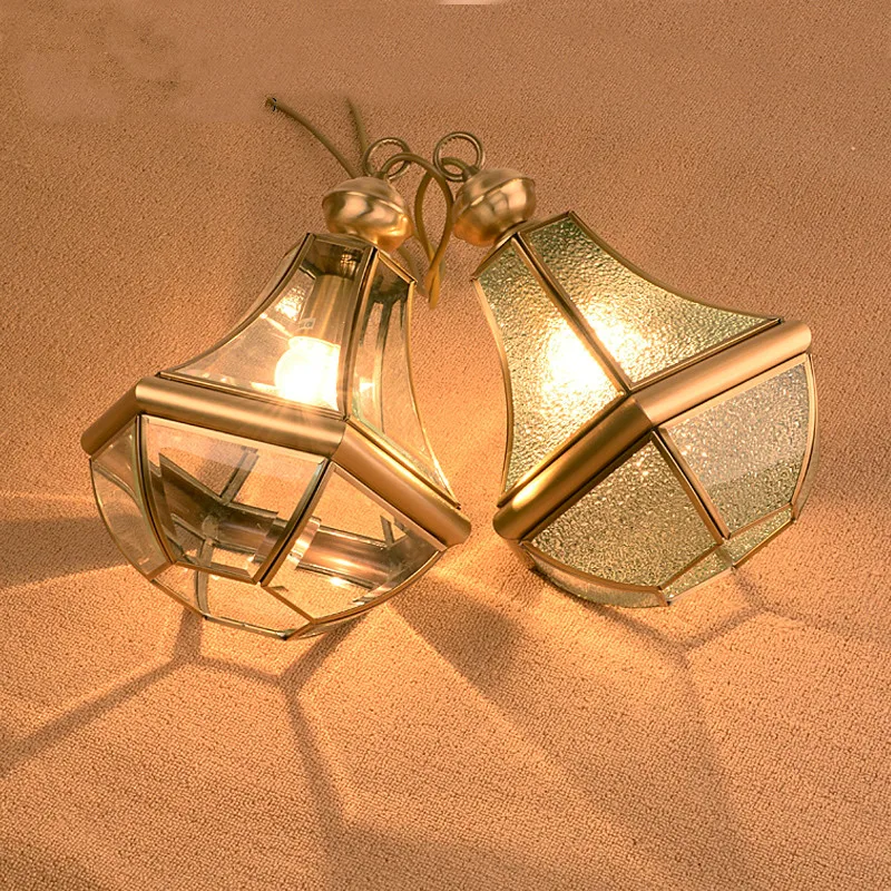 1 шт. Ретро Медное стекло Кухонное освещение Столовая tiffany glass pendant light vintage Коридор