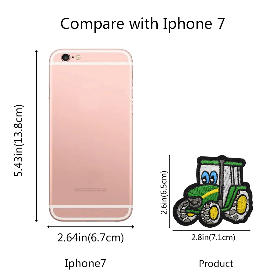 5 шт. Тракторные нашивки Значки для одежды вышитые патчи приклеивания утюгом