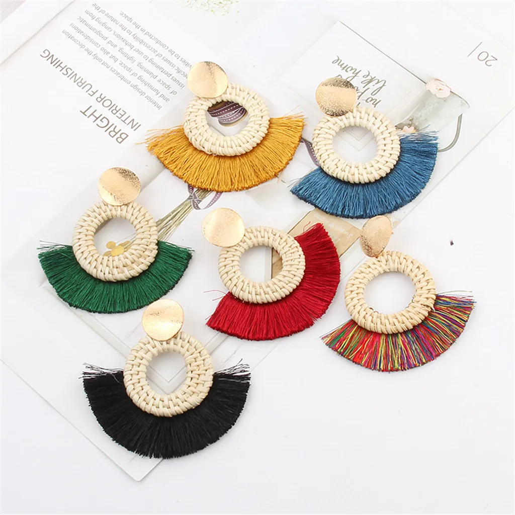 Diomedes Bohemian Statement Hot Sale Tassel Simple Light Cute New Girl&amplady Dangle Irregular Modern Jewelry Y606 | Украшения и