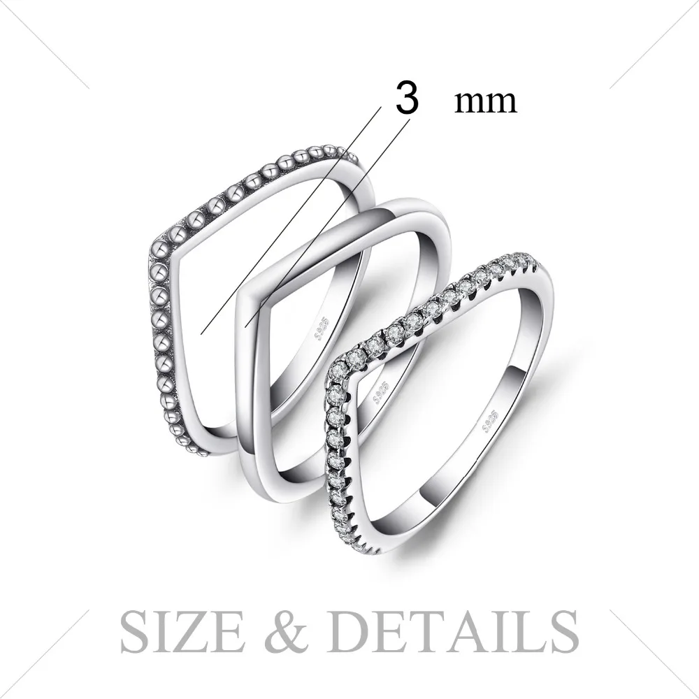 Jewelrypalace кольца из стерлингового серебра 925 кубического циркония кольцо наборы