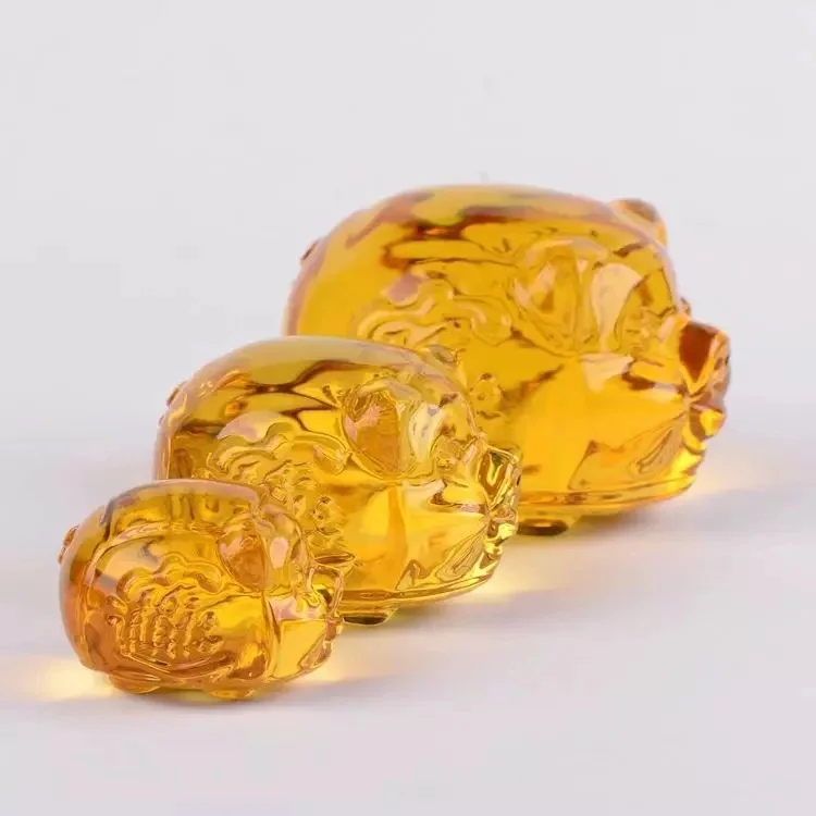 Фигурки хрустальной золотой свиньи K9 миниатюрные стеклянные животные домашние