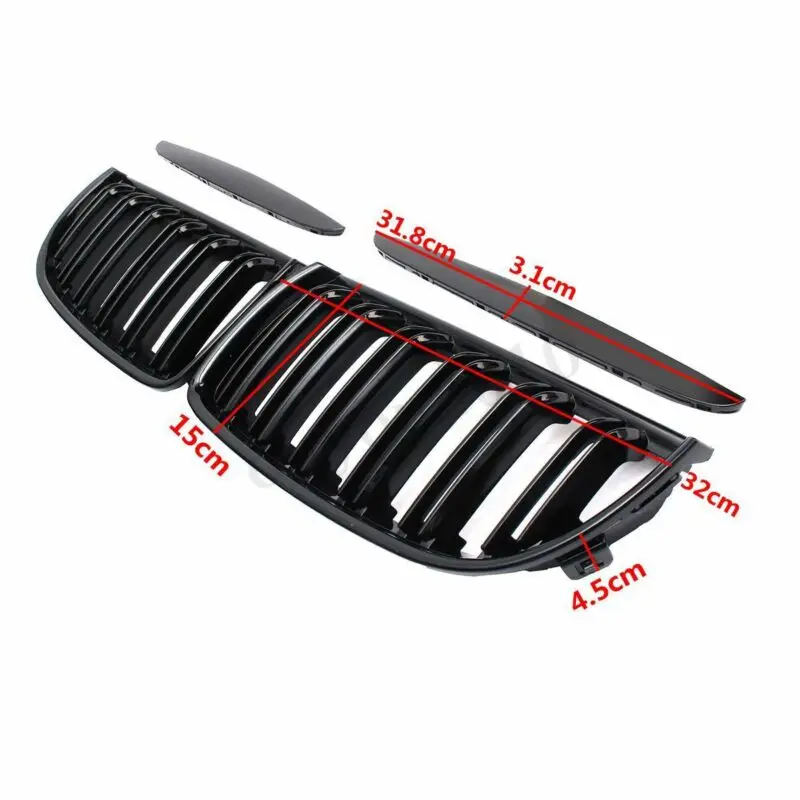 4 cor матовый блесек для губ Carbono M Cor Preta Line Dupla Slat решетка BMW E90 2 e91 Porta 2005 06 07 08|Передние