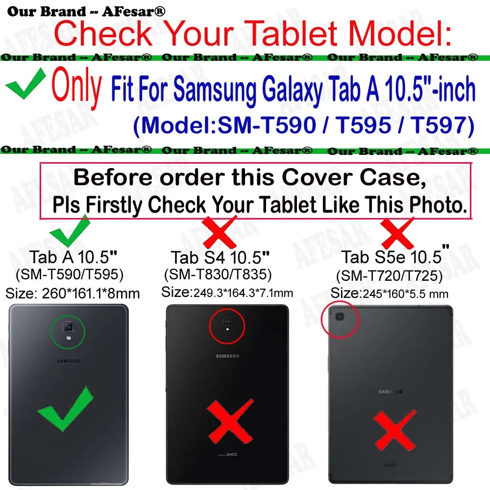 Тонкий умный чехол для Samsung Galaxy Tab A 10 5 дюйма 2018 из искусственной кожи планшета на
