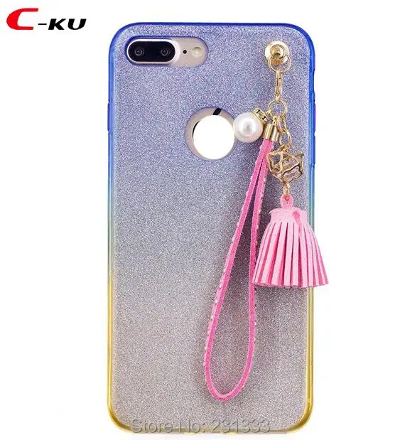 Мягкий чехол из ТПУ C ku для Iphone X 8 7 Plus 6 6S SE 5 5S блестящая кожа роскошный 50 шт.|Чехлы-накладки| |