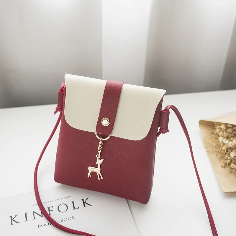 Little Elk Bucket сумки на плечо повседневные красные женские Сумки из искусственной