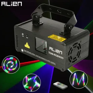 Лазерный сканер ALIEN, дистанционный 3D RGB-прожектор 400 МВт DMX 512 для сценического освещения, праздничного освещения, дискотеки, шоу, полноцветсветильник