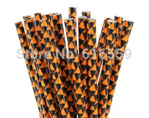 Бумажные соломинки с узором 25 шт./лот для дня рождения свадьбы Baby Shower