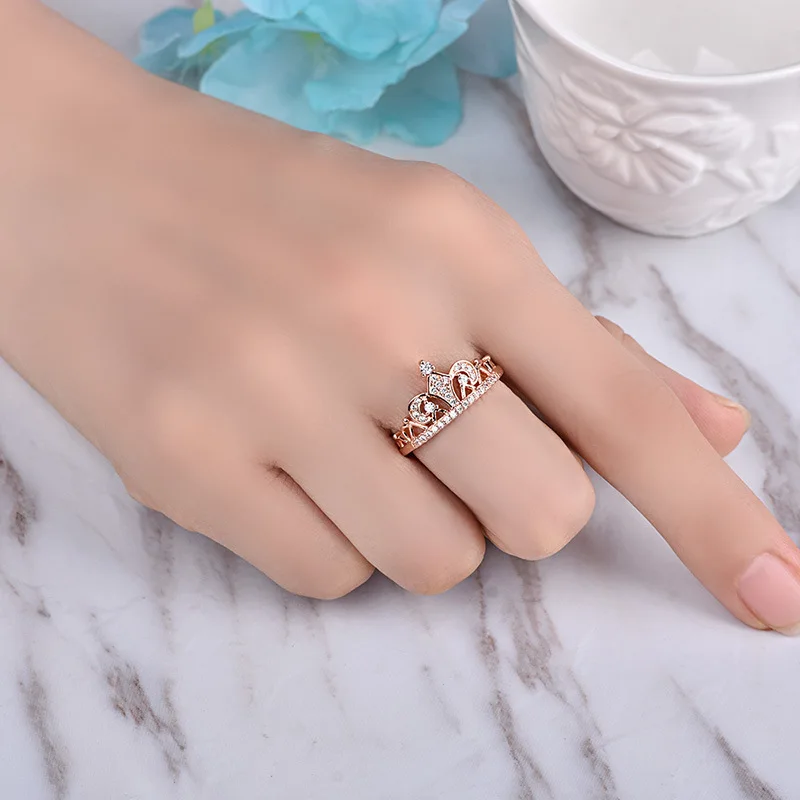 European Fashion 925 Sterling Silver Crown Women's rings Party Ring Engagement ring Wedding Band Gift Jewelry anneau de mode | Украшения
