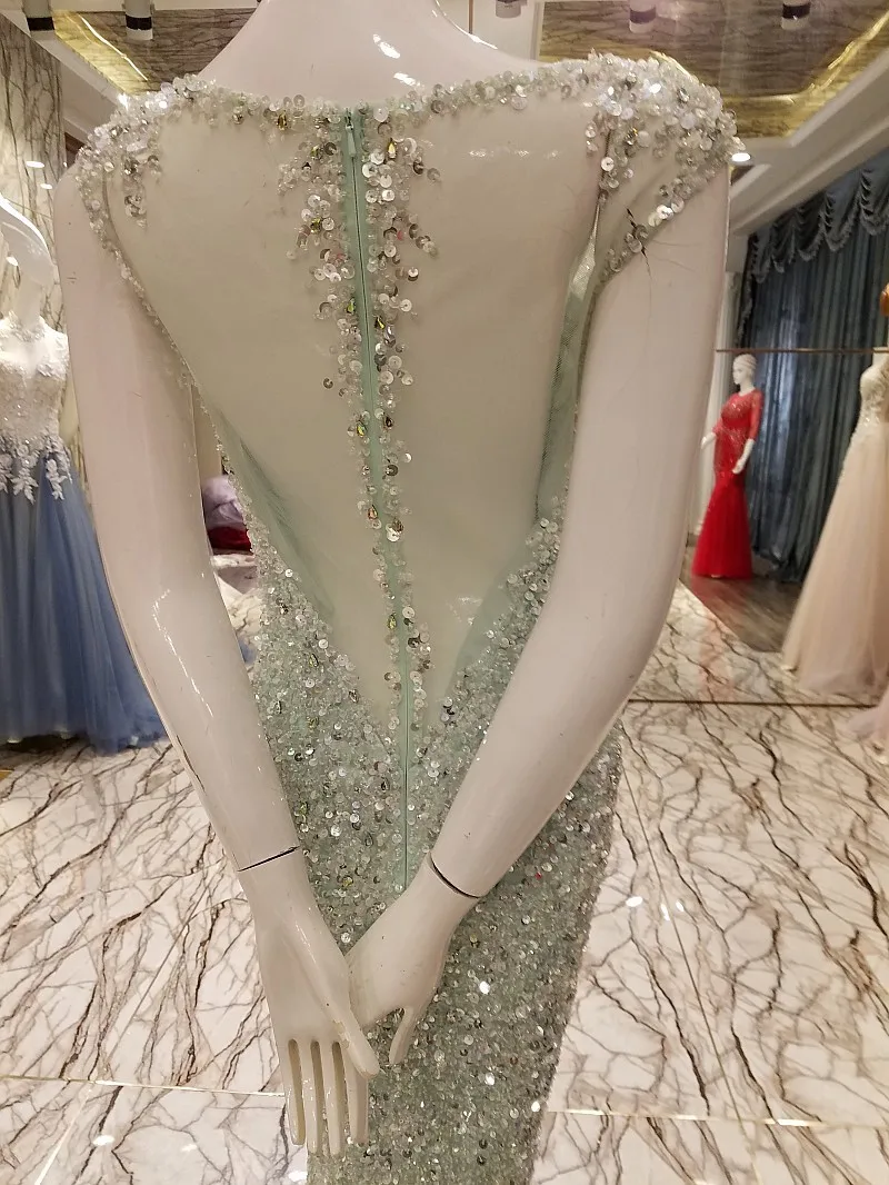 Abendkleid новое модное платье Русалочка с настоящим образцом, сексуальное, прозрачное, длинное вечернее платье, платья для выпускного вечера со стразами