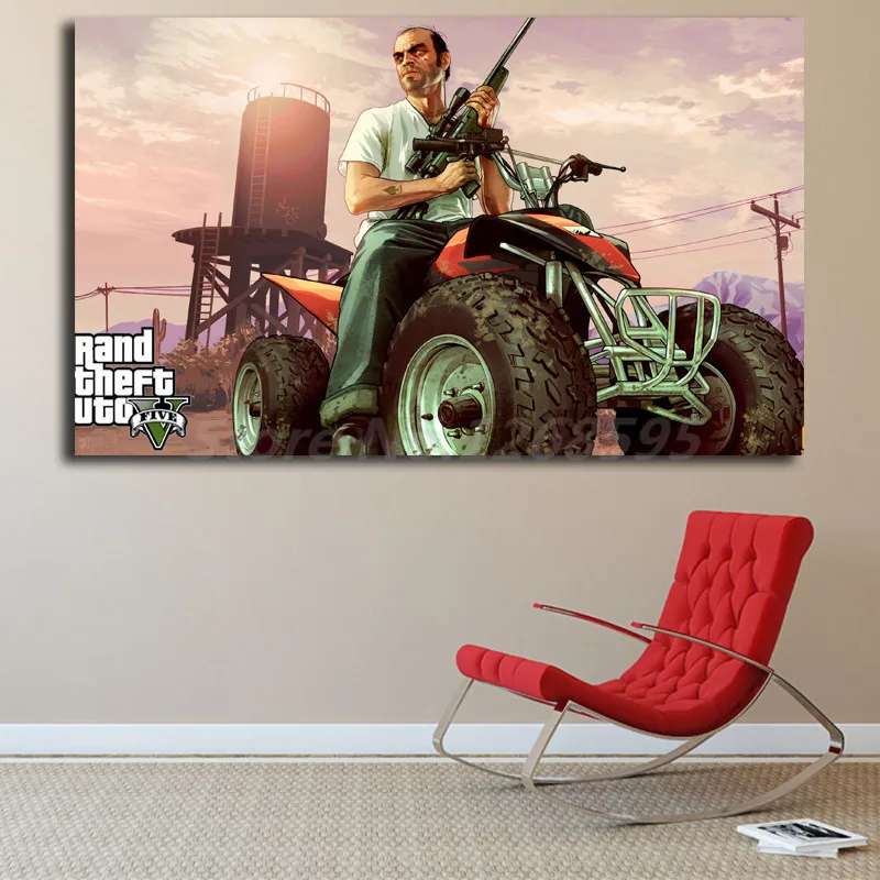 Trevor Phillipsr GTA V HD настенный плакат и печать на холсте Картина декоративная картина