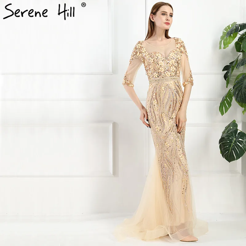 Роскошные сексуальные серые вечерние платья ручной работы с кристаллами русалки