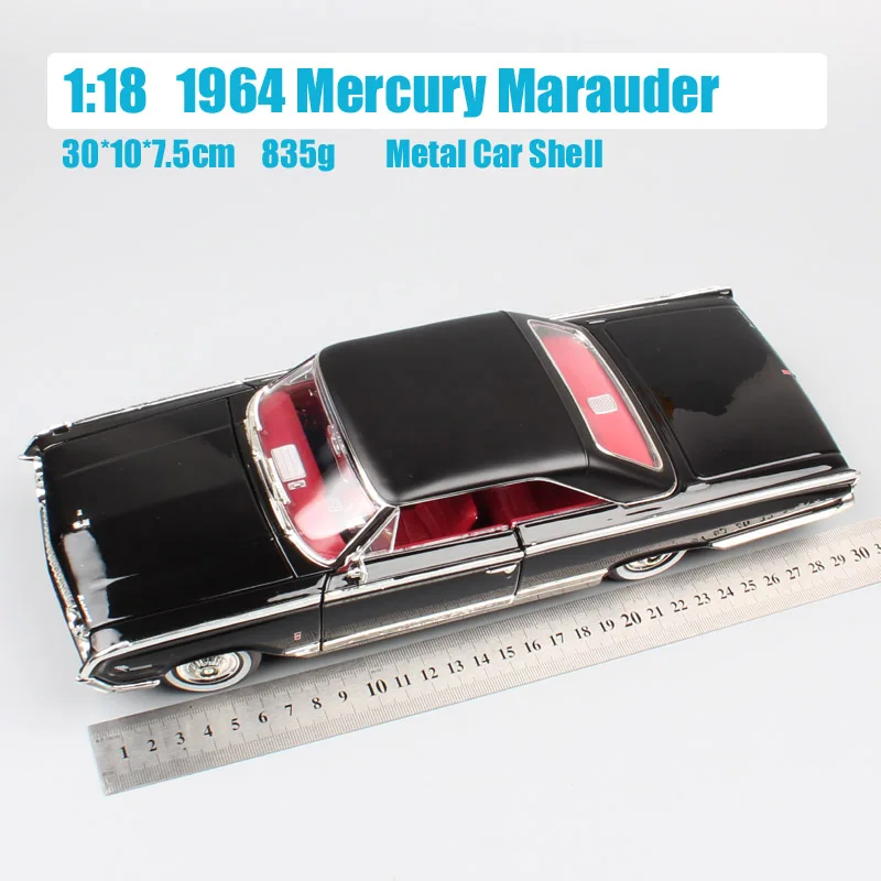 Дорожная Подпись 1/18 Крупногабаритные модели автомобилей ford 1964 Mercury из металла