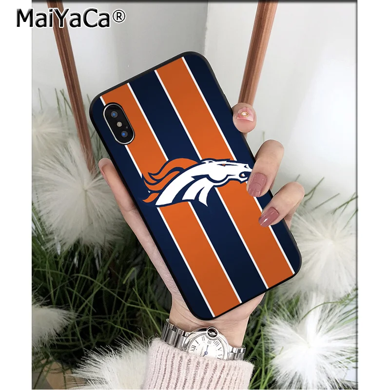 Мягкий силиконовый чехол MaiYaCa Denver Broncos из ТПУ для телефона iPhone 6S 6plus 7 7plus 8 8Plus X Xs MAX 5 5S XR