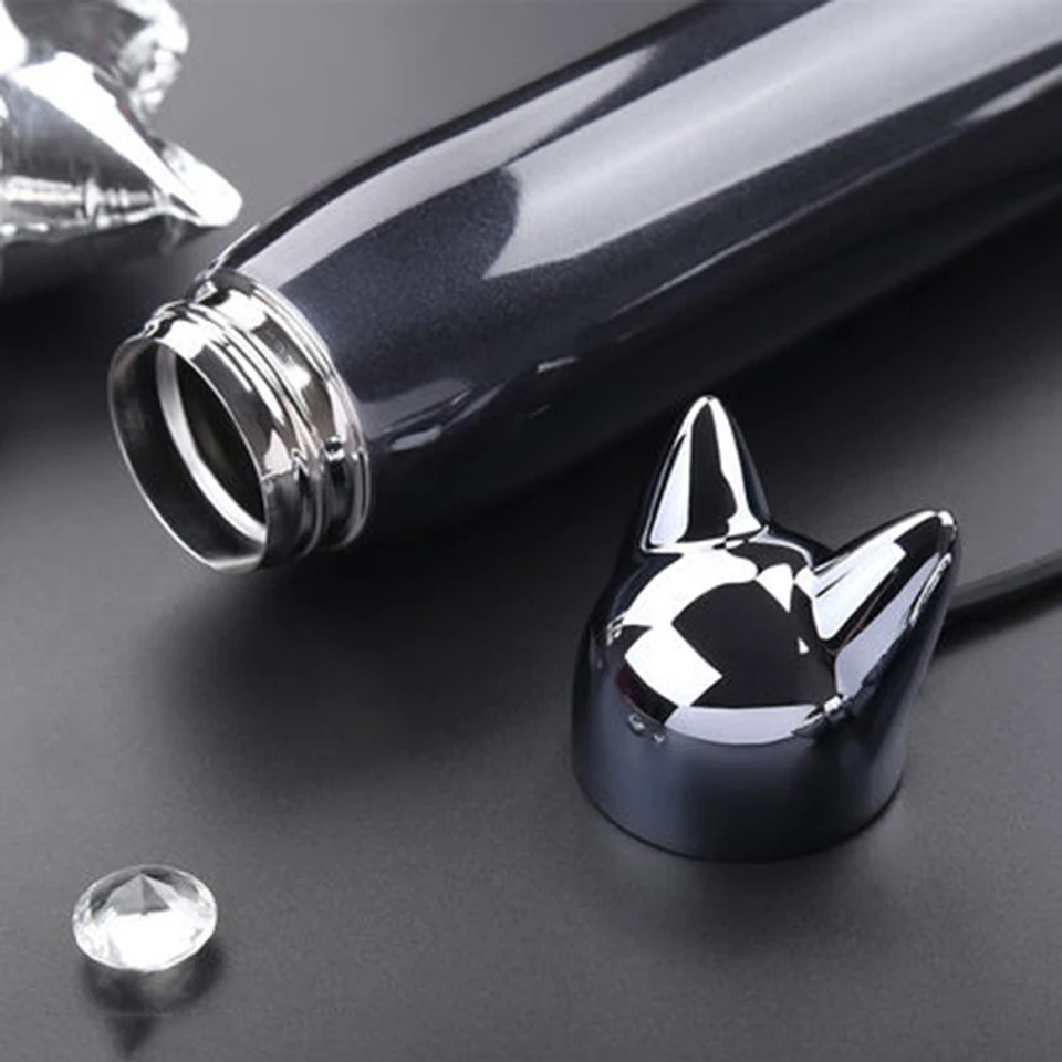 1 шт. металлическая бутылка с крышкой лисы термос из нержавеющей стали 320 мл