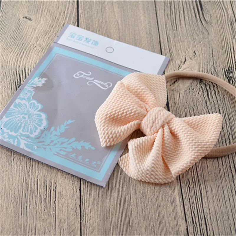 Baby Headband Bow Girl Headbands Toddler Nylon Elastic Hair Accessories Kids Head Band Infant Hairband Newborn photography Props