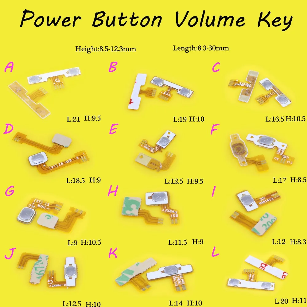 JCD бытовой кабель для смартфона универсальная кнопка питания Кнопки громкости |