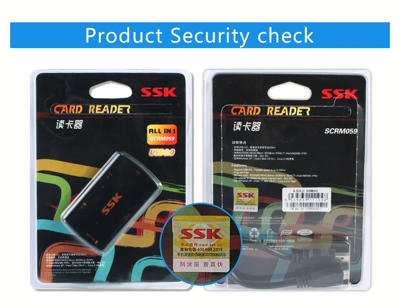 SSK SCRM059 все в 1 USB3.0 кардридер супер скорость SD/SM/Micro SD/CF 5 Гбит/с мульти умная память для компьютера USB кардридер