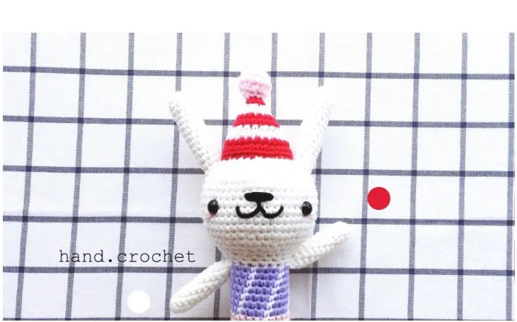 32*10 см ручная работа кролик вязаная кукла подарок амигуруми ручной вязки ребенок