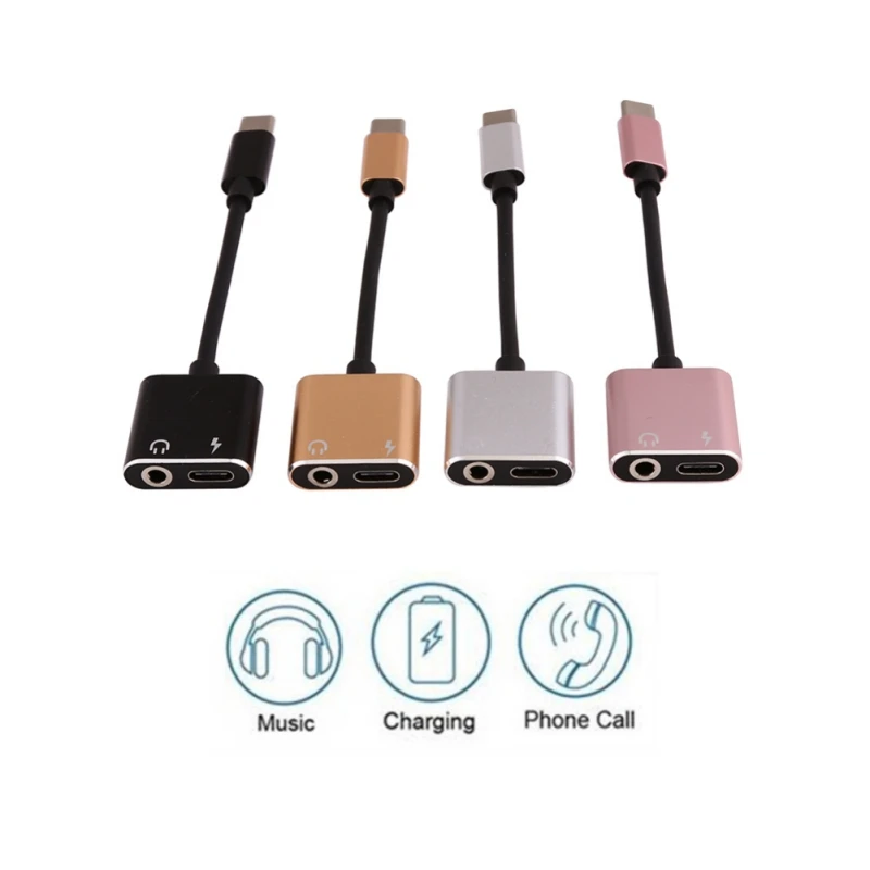 2 в 1 адаптер типа C 3 5 мм Aux аудио кабель зарядный USB к разъему Type C/3 для Xiaomi Mi 6