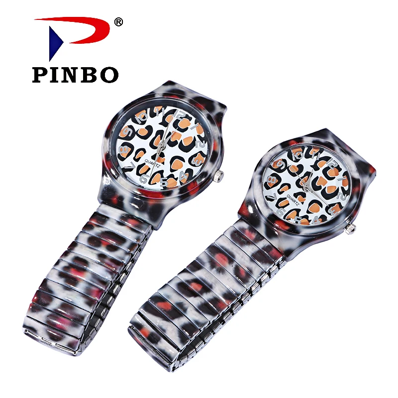 Женские наручные часы PINBO роскошные Брендовые Часы с леопардовым принтом и