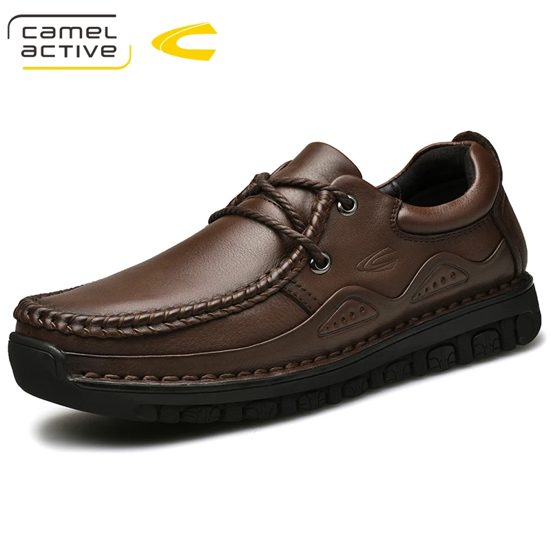 

Camel Active New Men Casual Shoes Genuine Leather Lace-Up Breather Men Shoes High Quality Comfortable Summer Sapato Masculino