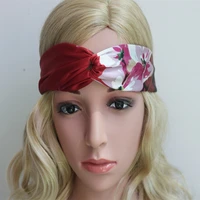 on sale 1pcs 2018 new ladies cross headbands silk printing bohemia womens hair band knot headwrap turban headband