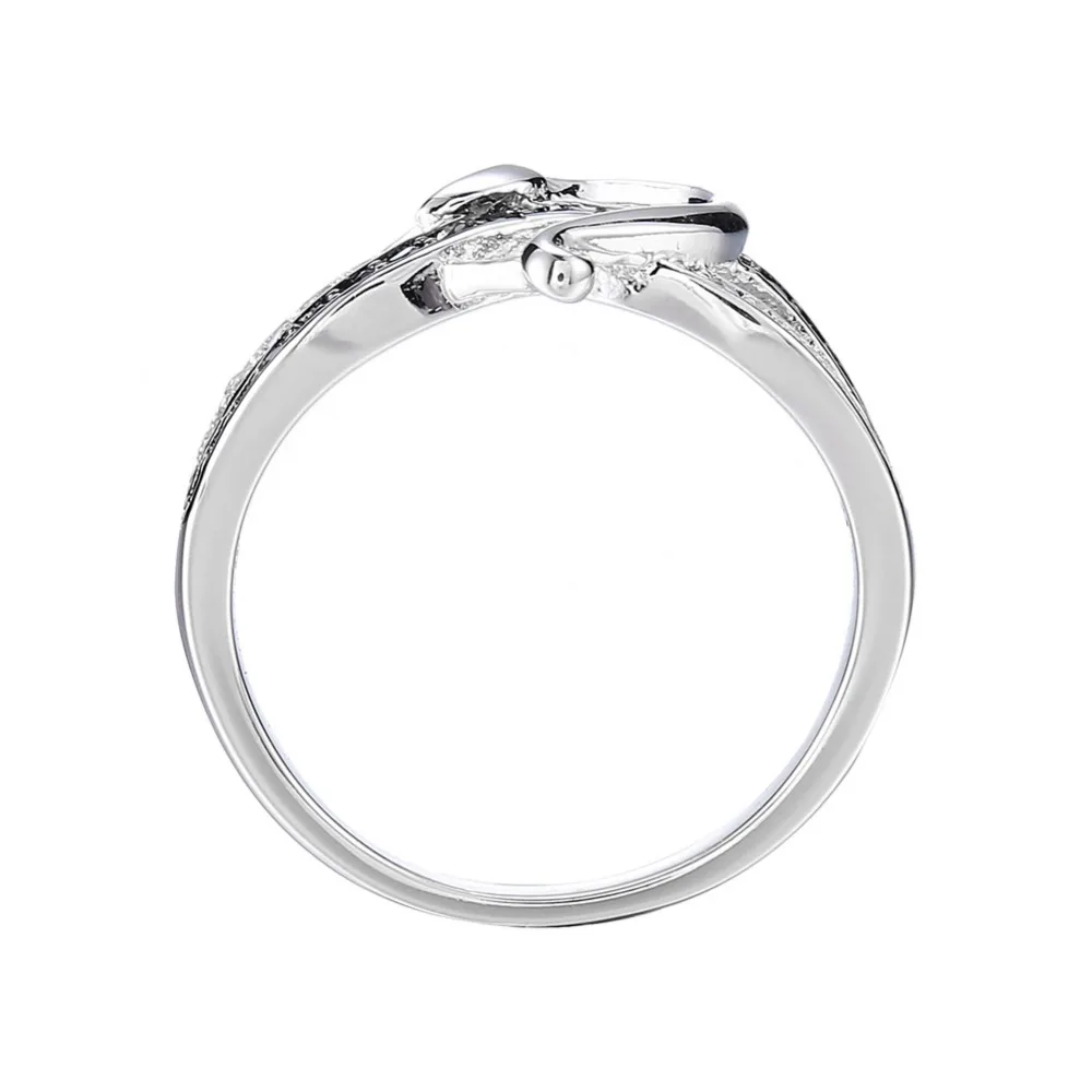 Новые модные женские кольца черного цвета в форме сердца дизайнерские