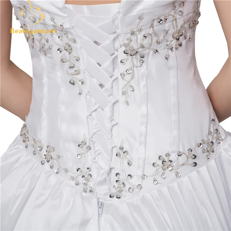 Новинка Белое Бальное Платье bejoy свадебные платья 2019 с аппликацией в наличии 2 4 6 8