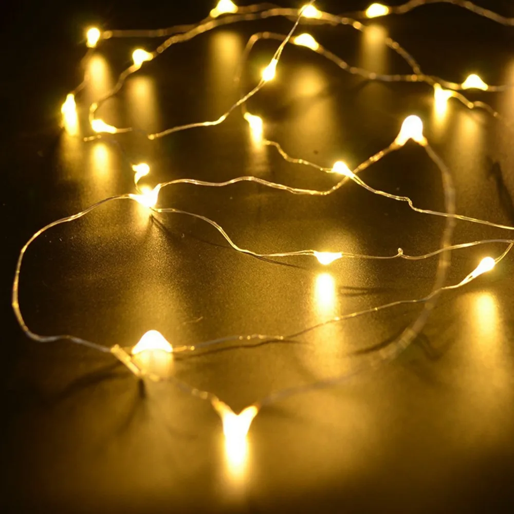 Светодиодная гирлянда с медным проводом 10 м 100 светодиодов|copper wire string light|wire lightsfairy