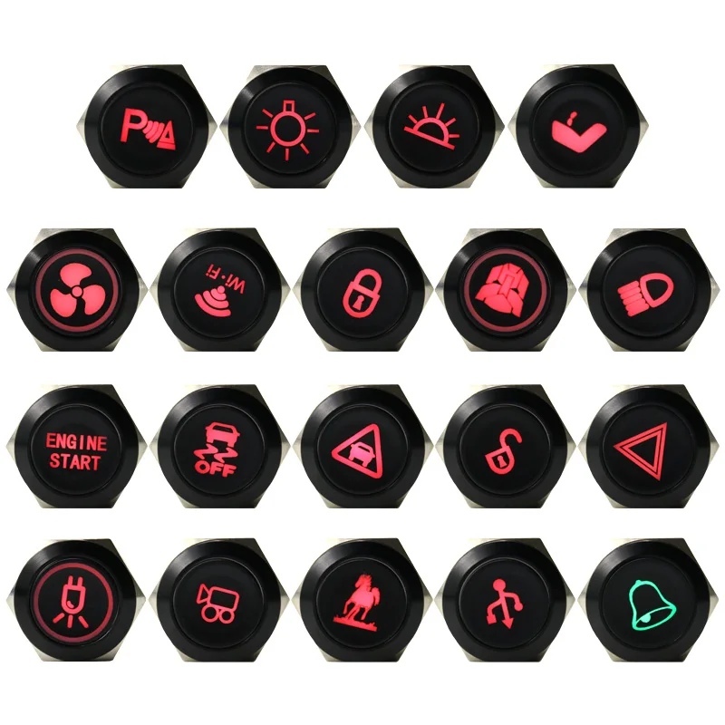 Металлический кнопочный переключатель высокого качества 16/19/22 мм кнопка