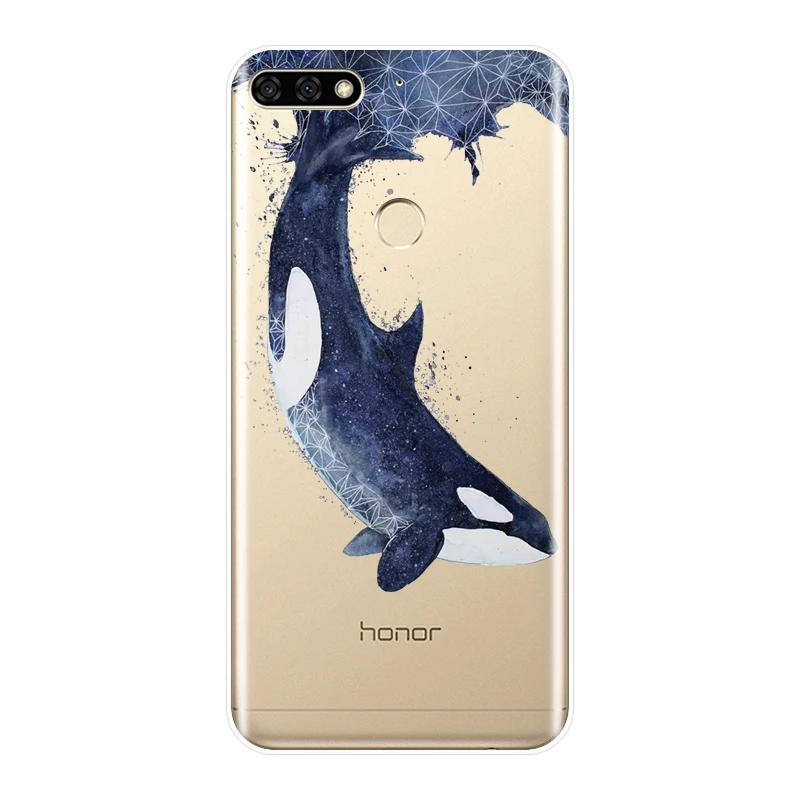 Задняя панель для Huawei Honor 7 7S 7X 7A 7C Pro 10 9 8 8X MAX мягкий силиконовый чехол телефона с