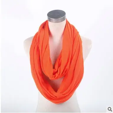 New Mother Lactation Cover Feeding a Child Fashion Women Infinity Scarf Breastfeeding Mommy Nursing Infant Shawl - Цвет: Оранжевый