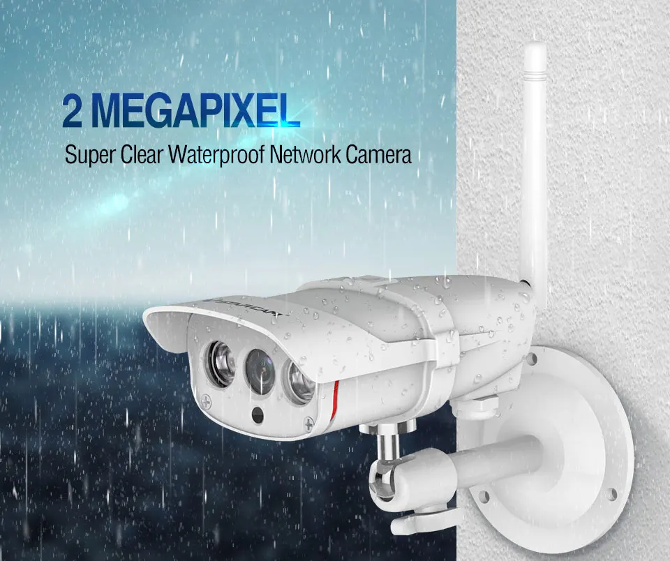 2MP 1080P FULL HD IP67 уличная сетевая C16S IP камера IOS Android Мобильный вид ночного видения Сигнализация 4 мм объектив TF карта Поддержка DC12V