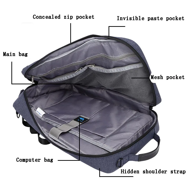 Многофункциональный мужской рюкзак сумка для ноутбука чехол Macbook Air Pro 15 6