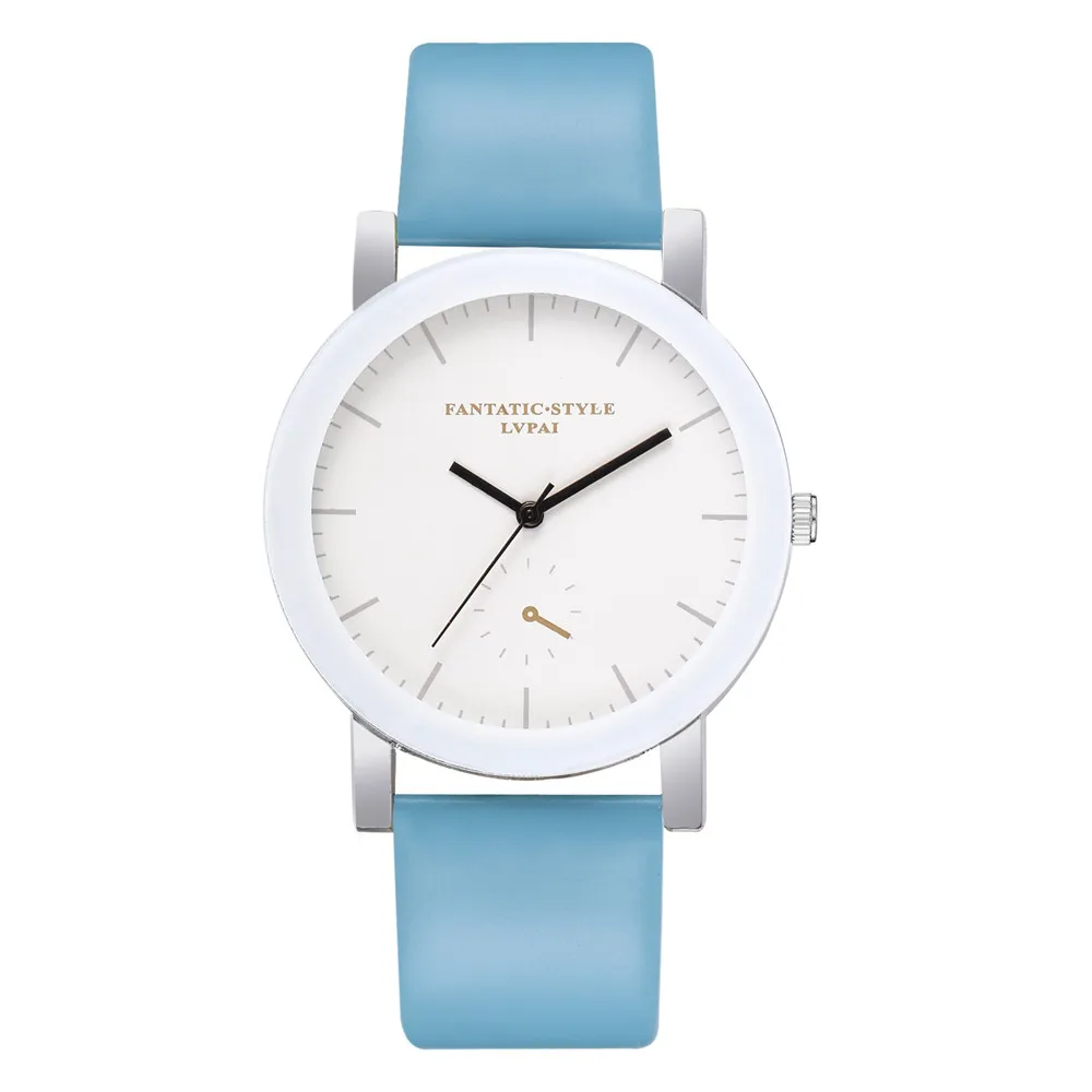 Sky Blue LVPAI Montre Femme роскошные женские часы дропшиппинг модные повседневные Брендовые женские кварцевые часы женские аналоговые наручные часы 233 - Цвет: Sky Blue
