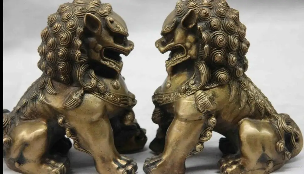 Бесплатная доставка пара размером 17 см цвет фэн-шуй городской дом сглаза собака