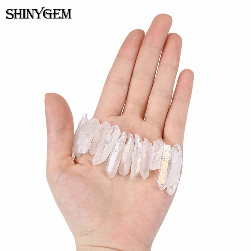 Кристаллический камень ShinyGem белый металл с прозрачными кристаллами минеральные