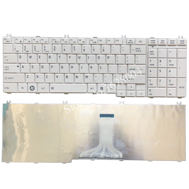 НОВЫЙ США клавиатура для ноутбука toshiba Satellite C655 C650 C655D C660 L650 L655 L670 L675 L750 L755 Белый