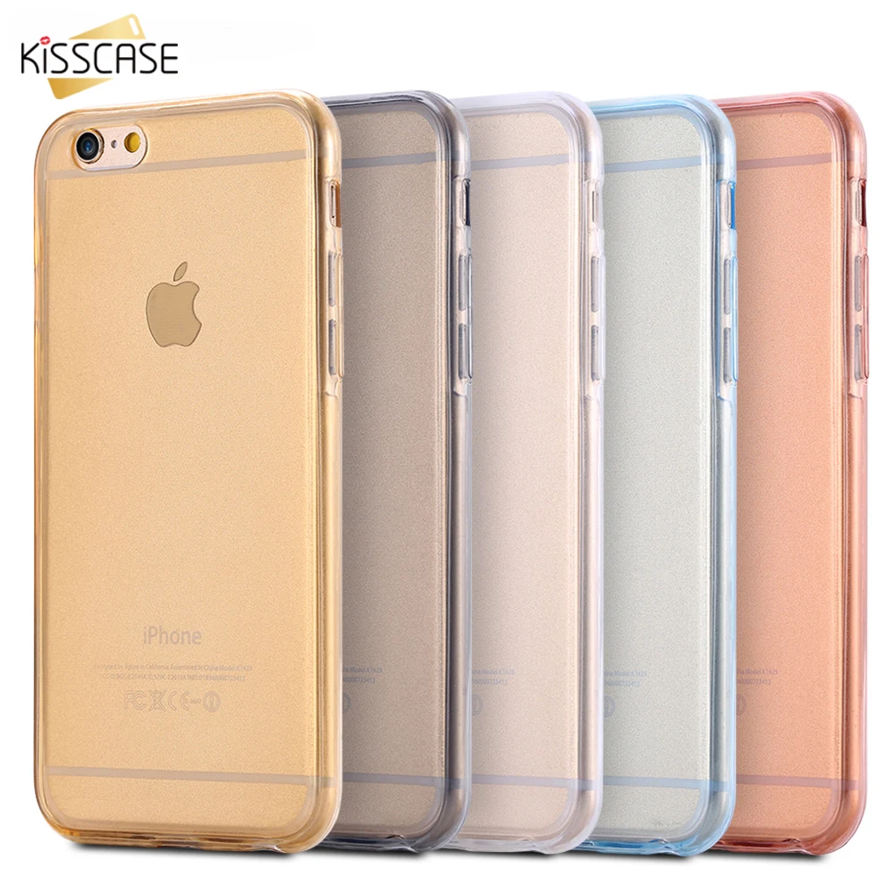 Ультратонкий чехол KISSCASE для iPhone XR 7 8 6 6S Plus X XS MAX прозрачные чехлы 5 5S SE Мягкая