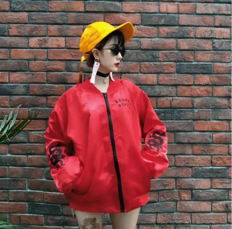 Женская куртка в Корейском стиле с вышивкой дракона ретро|embroidered jacket|jackets