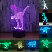 christmas gift 3d dinosaur acrylic led night light touch 7 color change desk table lamp party decorative cristmas decoration