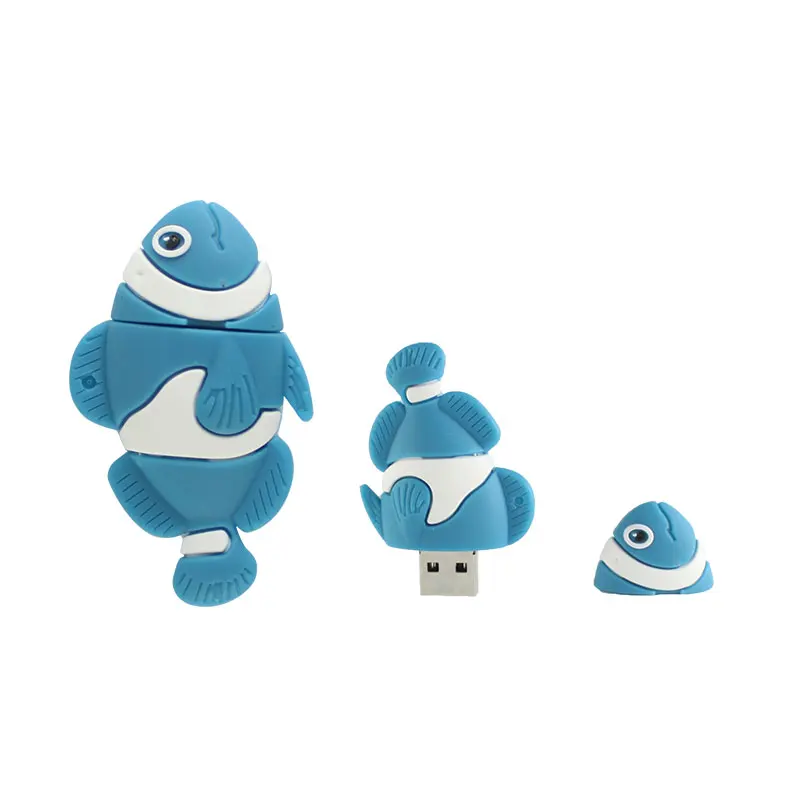 Мультфильм USB 2 0 флэш накопители 64 Гб Рыба Клоун милые флеш накопитель 32 ручка в
