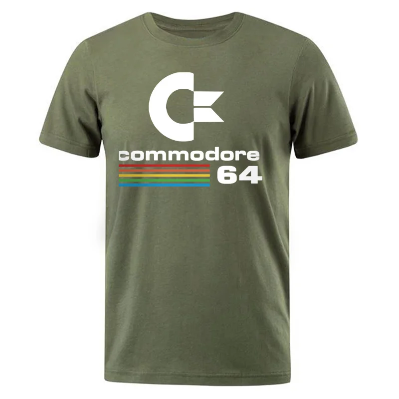 Мужские футболки Лето Commodore 64 Футболка с принтом C64 SID Amiga Ретро крутой дизайн футболка с коротким рукавом Топ Футболка Мужская s одежда