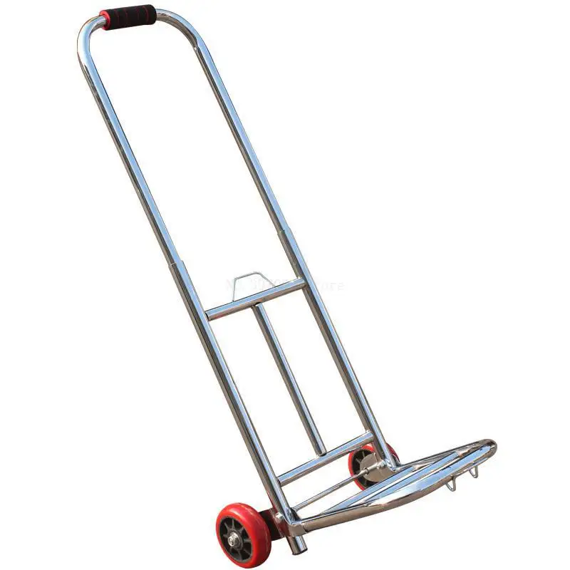 Folding luggage trolley small trailer portable car into the truck cart shopping | Дом и сад