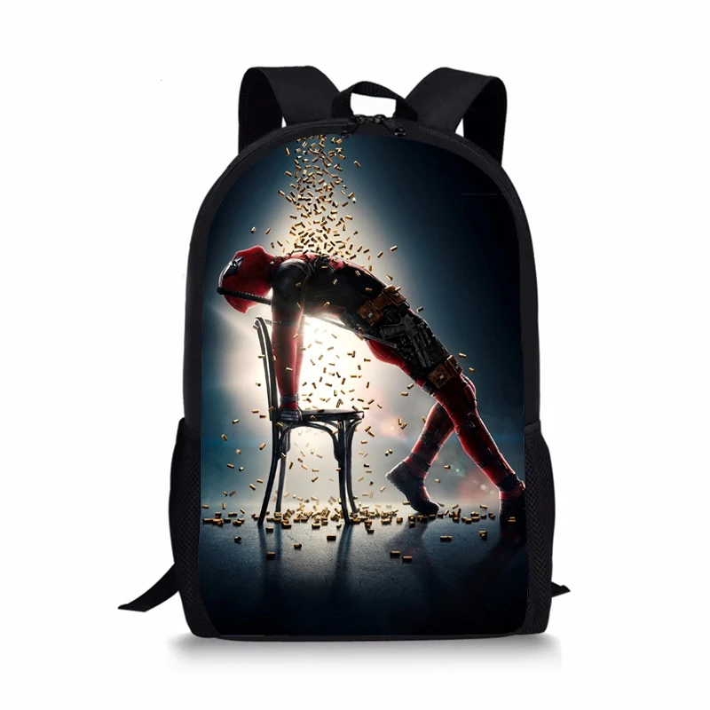 Рюкзаки Дэдпул Mochila Masculina Super Hero школьная сумка книжные сумки мужские